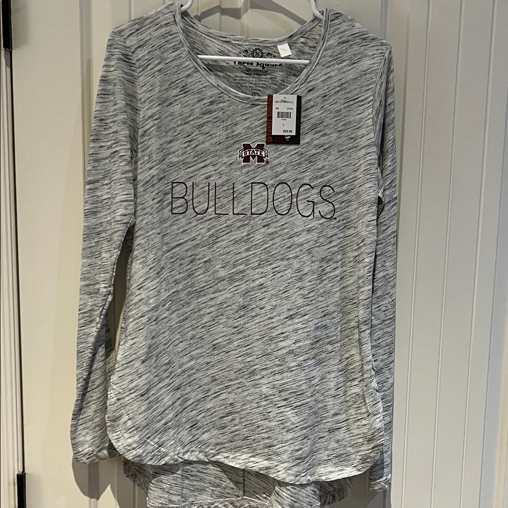 Gray Bulldogs Long Sleeve Shirt